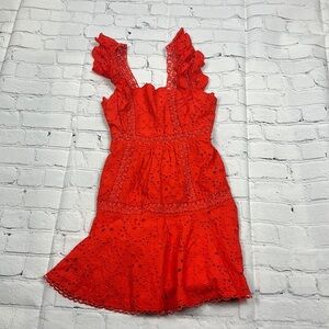 BNWT betsey Johnson flutter sleeve eyelet dress size 2